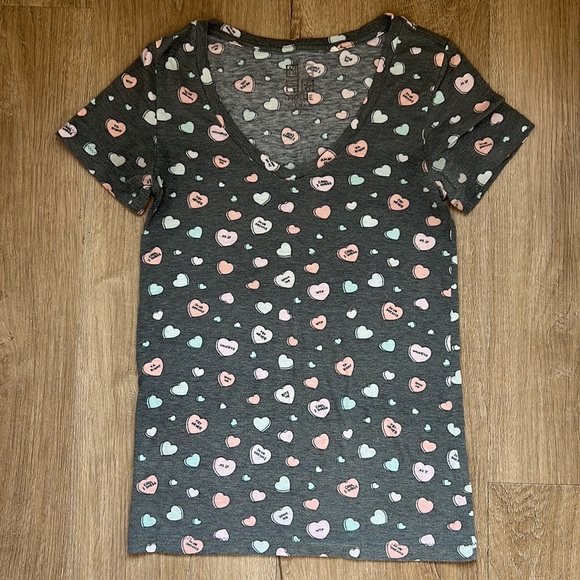 Nollie Junior’s Short Sleeve Sassy Candy Hearts T-shirt Size Extra Small - Picture 1 of 16
